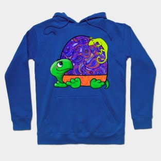 Psychedelic turtle with friend Hoodie